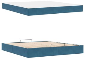 Estrutura da Cama Outros Azul 180 x 200 cm Veludo