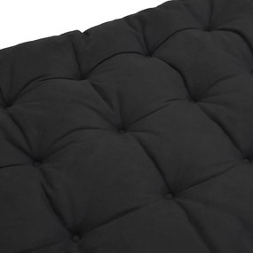 Almofadão para espreguiçadeira 160x50x10 cm camurça preto