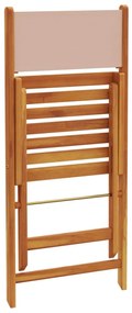 5 pcs conjunto jantar jardim tecido/madeira cinza-acastanhado
