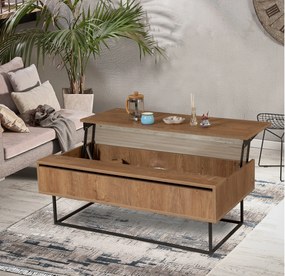 Mesa de Centro Est – Nogueira Preta – 120x43x60 cm