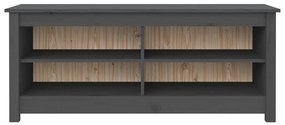 Banco sapateira 110x38x45,5 cm pinho maciço cinza