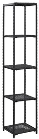 vidaXL Estante de arrumação 30x30x150 cm vime PE preto