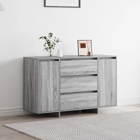 vidaXL Sideboard Cinza Sonoma 120x41x75 cm Madeira de engenharia