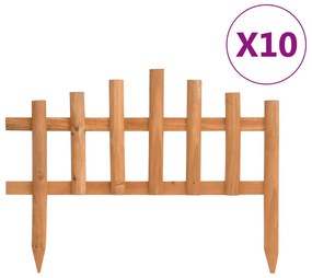 Bordas de relvado 10 pcs 4,4 m abeto