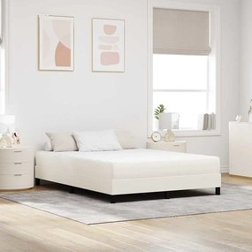 vidaXL Colchão de Cama com colchão Creme 140 x 200 cm tecido