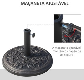 Base para Chapéu de Sol Suporte para Chapéu de Sol para Mastros de 38m