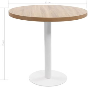 Mesa bistrô 80 cm MDF castanho-claro