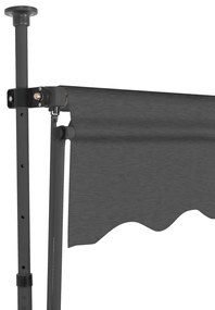 Toldo retrátil manual com LED 400 cm antracite