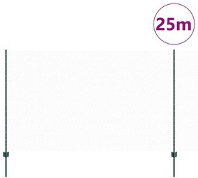 Postes de Cerca vidaXL 5 pcs Canal em U Verde 140 cm Aço
