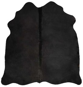 Tapete em pele de vaca genuína 150x170 cm preto