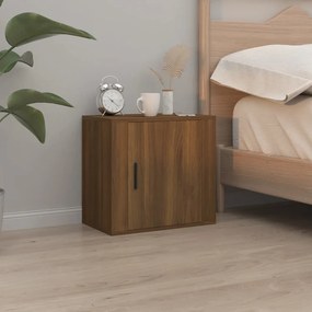 vidaXL Mesa de cabeceira de parede 50x30x47 cm carvalho castanho