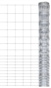 vidaXL Cerca de jardim 50x1,5 m aço galvanizado prateado