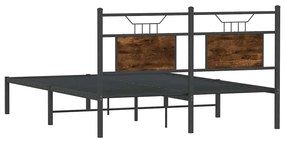 Estrutura cama s/ colchão derivados de madeira carvalho fumado