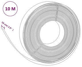 Bordas de jardim 4 pcs 10 m 10 cm polietileno castanho