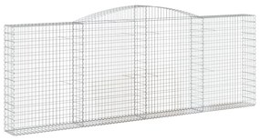 Cestos gabião arqueados 3pcs 400x30x140/160cm ferro galvanizado