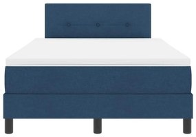 Cama Box com Colchão e LED Azul 120x200 cm em Tecido