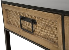MÓVEL DE TV HANOI 95X38X38 CM CASTANHO E PRETO