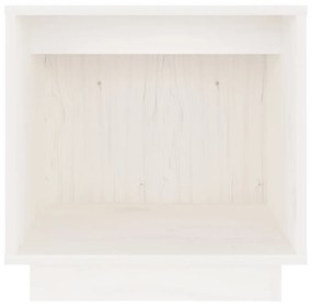 Mesa de cabeceira 40x30x40 cm madeira de pinho maciça branco