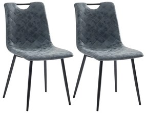 vidaXL Cadeiras de jantar 2 pcs couro artificial preto