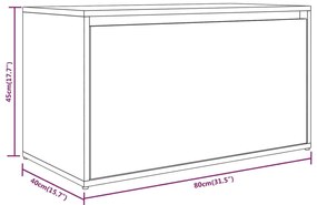Banco corredor 80x40x45 cm derivados de madeira cinzento sonoma