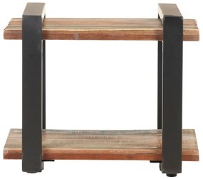 Mesa de cabeceira 50x40x40 cm madeira recuperada maciça