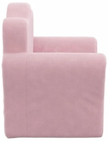 Sofá infantil pelúcia macia rosa