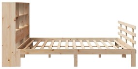 Cama com estante sem colchão 200x200 cm pinho maciço