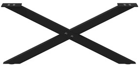 Pés para mesa de centro em formato de X, 2 peças, preto, 70x(30-31) cm