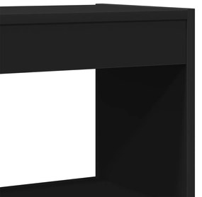 Estante Preta Madeira de engenharia 100 x 30 x 198 cm Estante