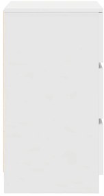 Mesa de cabeceira com 3 gavetas 39x35x65 cm branco