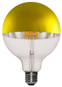Gold half sphere Globe G125 LED light bulb 7W E27 2700K Dimmable