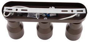 Foco de teto arredondado bronze escuro GU10 50mm 3-luzes - Stanley