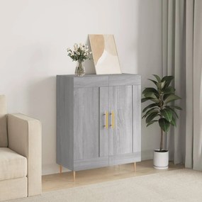 vidaXL Aparador 69,5x34x90 cm derivados de madeira cinzento sonoma