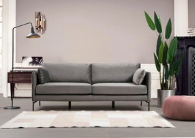 Sofá de 3 Lugares Sino – Cinzento – 217 cm x 87 cm x 90 cm
