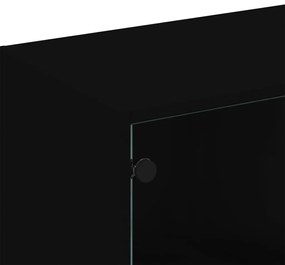 Estante c/ portas 136x37x109 cm derivados de madeira preto