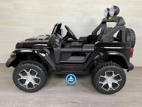 Carro eletrico crianças Jeep Wrangler Rubicon Ecrã MP4 12V 2.4G Preto Metalizado