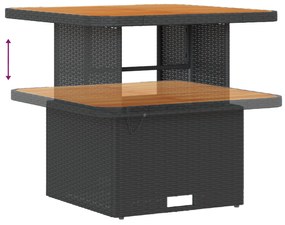 Conjunto de Sofá de Jardim de 13 Peças com Almofadas Preto Rattan Poli