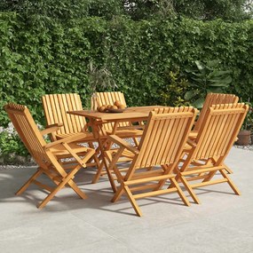 Cadeiras de jardim dobráveis 6 pcs 61x67x90 cm teca maciça