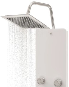 Coluna de duche vidro 25x47,5x130 cm branco