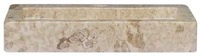 Lavatório de parede 38x24x6,5 cm mármore cor creme