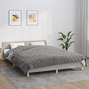 3154841 vidaXL Manta pesada 13 kg 200x220 cm tecido cinzento