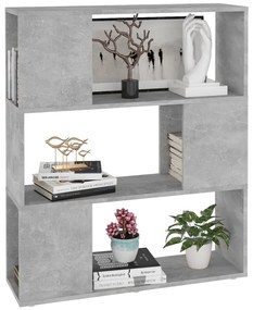 Estante/divisória 80x24x94 cm contraplacado cinzento-cimento