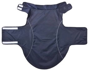 Capa de chuva para cães com tiras reflectoras azul-marinho 4XL