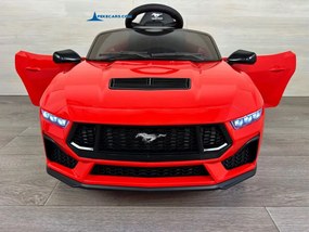 Carro elétrico para crianças Ford Mustang 12V, Rodas borracha Vermelho