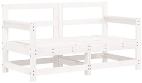 7 pcs conjunto lounge de jardim pinho maciço branco