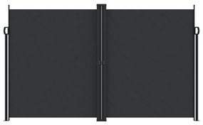 Toldo lateral retrátil 200x1200 cm preto