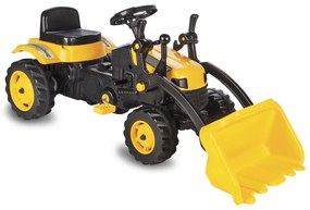 Tractor a pedais para crianças com pá Strong Bull Amarelo