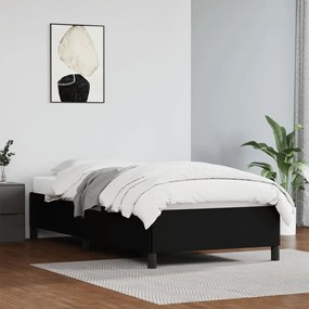 Estrutura de cama 80x200 cm couro artificial preto