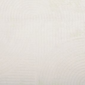 Tapete de pelo curto IZA visual escandinavo 100x200cm cor creme
