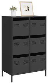 vidaXL Móvel alto 68x39x101,5 cm aço preto